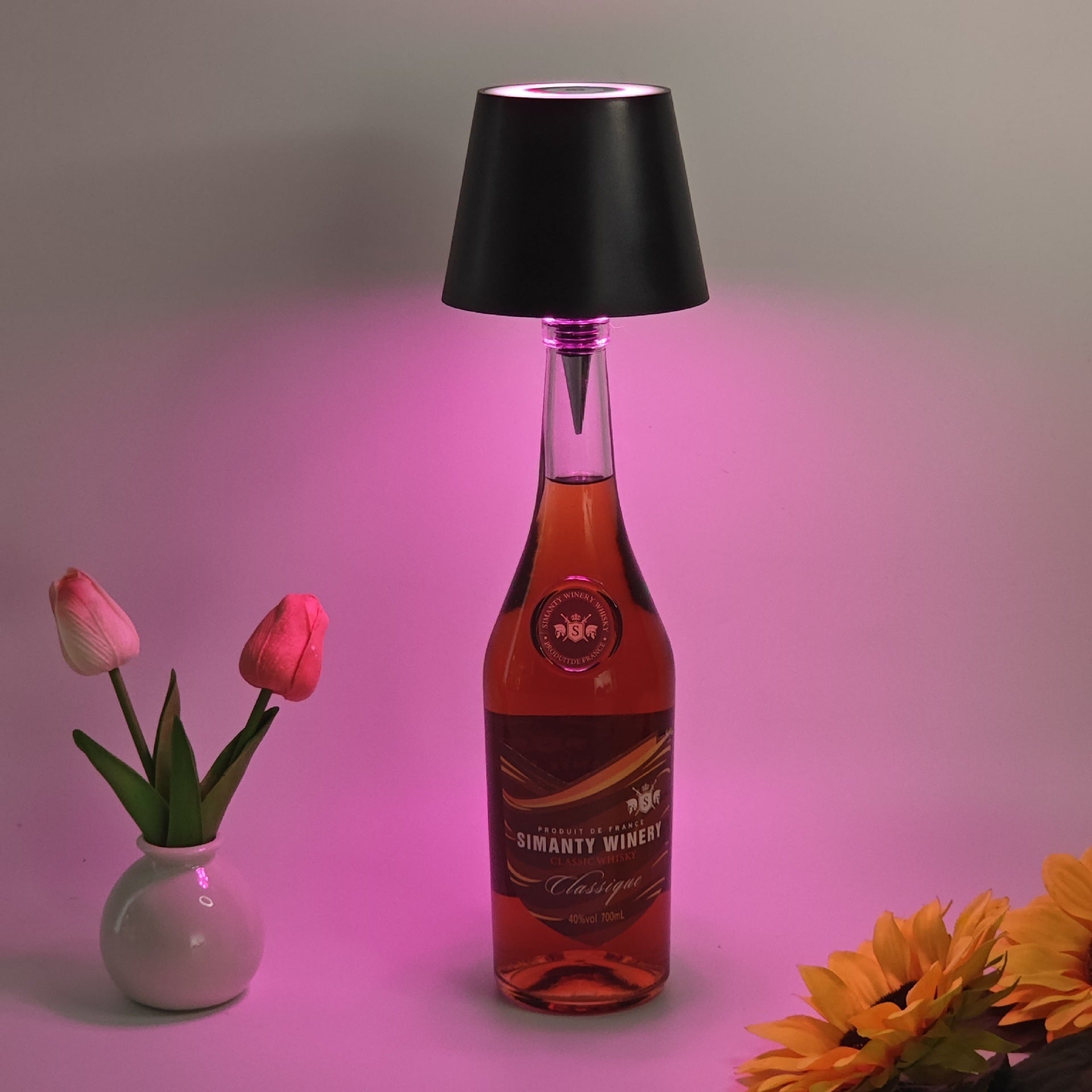 Wireless Desk Lamp LED Creative Wine Bottle Lamp Detachable Portable Charging Atmosphere Decorative Lamp